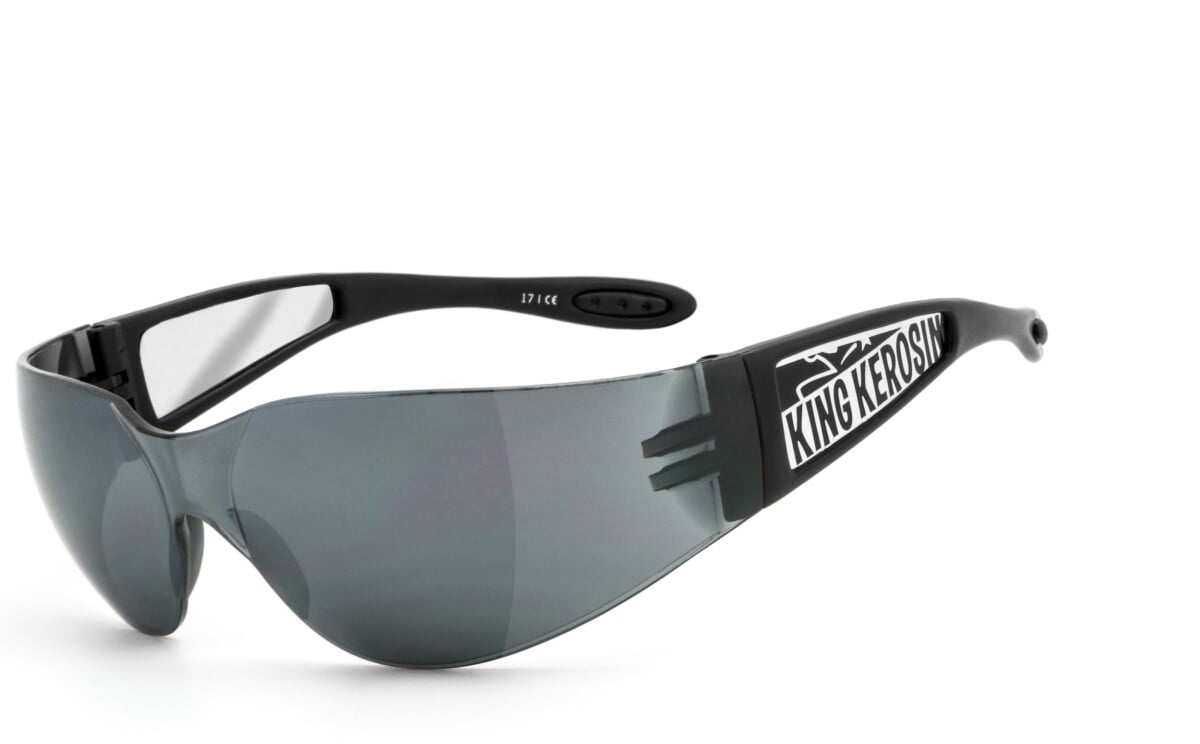 KING KEROSIN | Bikerbrille, Motorrad-Sonnenbrille, Motorradbrille, winddicht | SEHSTÄRKE möglich | KK205-1 - smoke