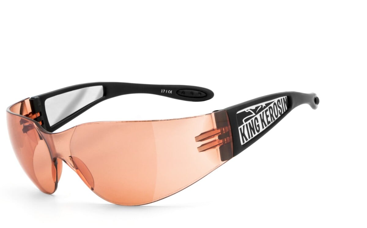 KING KEROSIN | Bikerbrille, Motorrad-Sonnenbrille, Motorradbrille, winddicht | SEHSTÄRKE möglich | KK205-1 - salmon