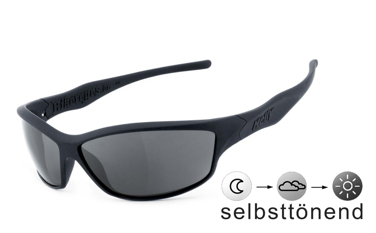 HELLY - No.1 Bikereyes | Bikerbrille, Motorrad-Sonnenbrille, Motorradbrille, winddicht, selbsttönend | SEHSTÄRKE möglich | fender 2.0 (phototrope Gläser)