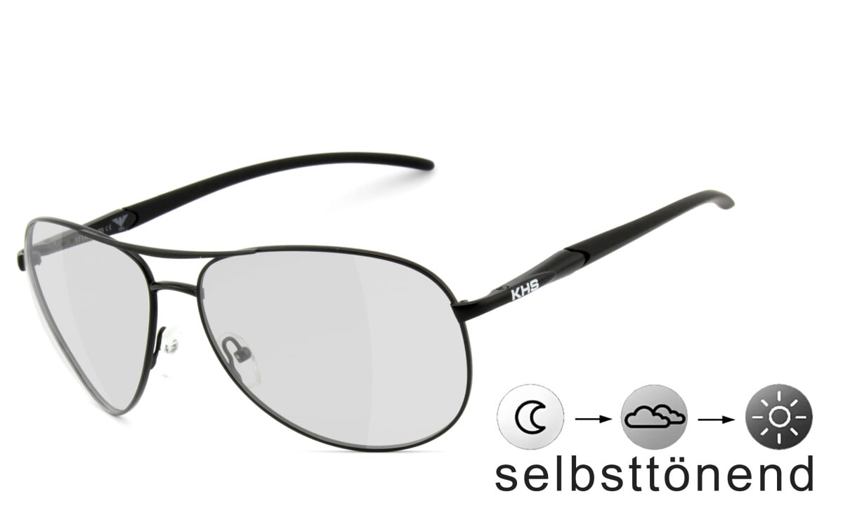 KHS | Sonnenbrille, UV400 Schutzfilter, selbsttönend | SEHSTÄRKE möglich | KHS-180-as