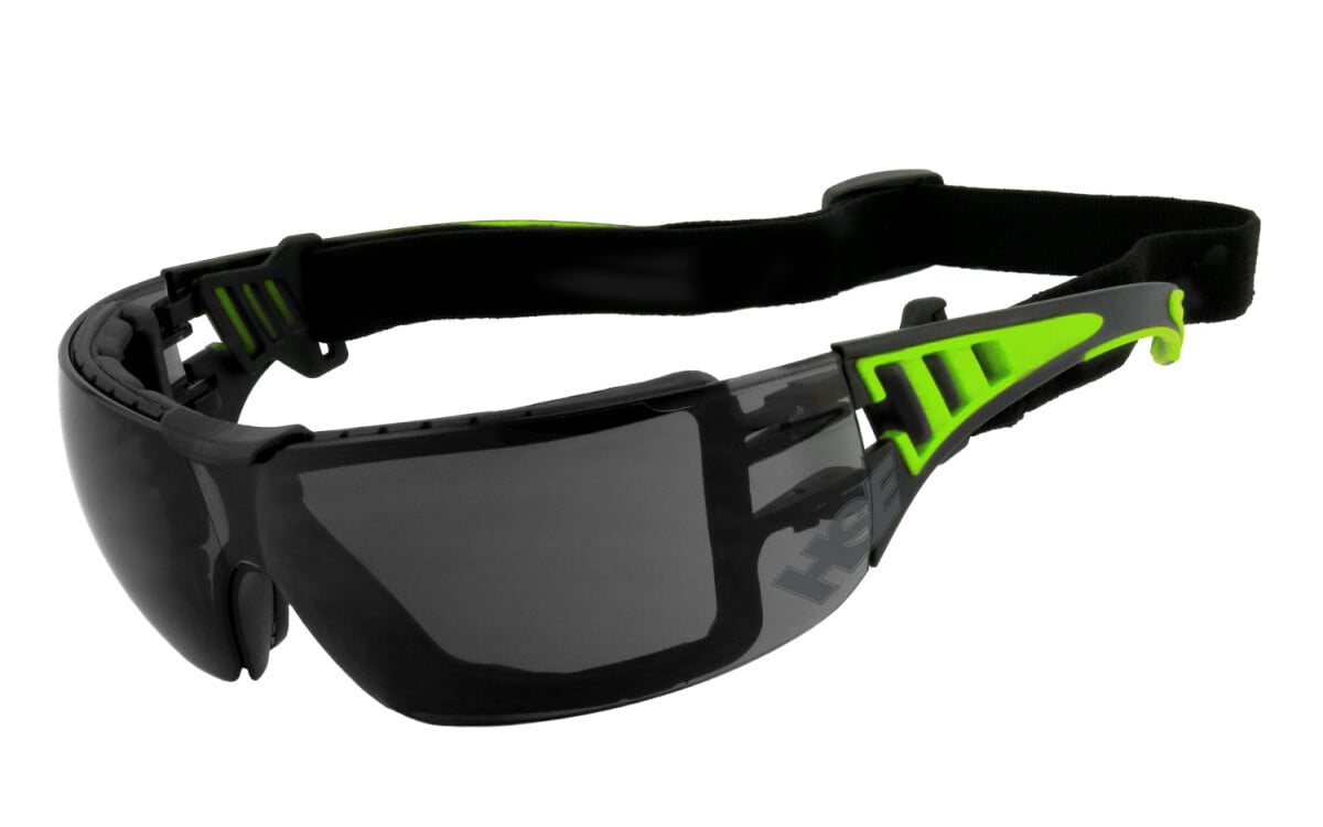 HSE - SportEyes | Sportbrille, Multifunktionsbrille, Fahrradbrille, Sonnenbrille, Bikerbrille, Radbrille, gepolstert | SEHSTÄRKE möglich | 231 - smoke