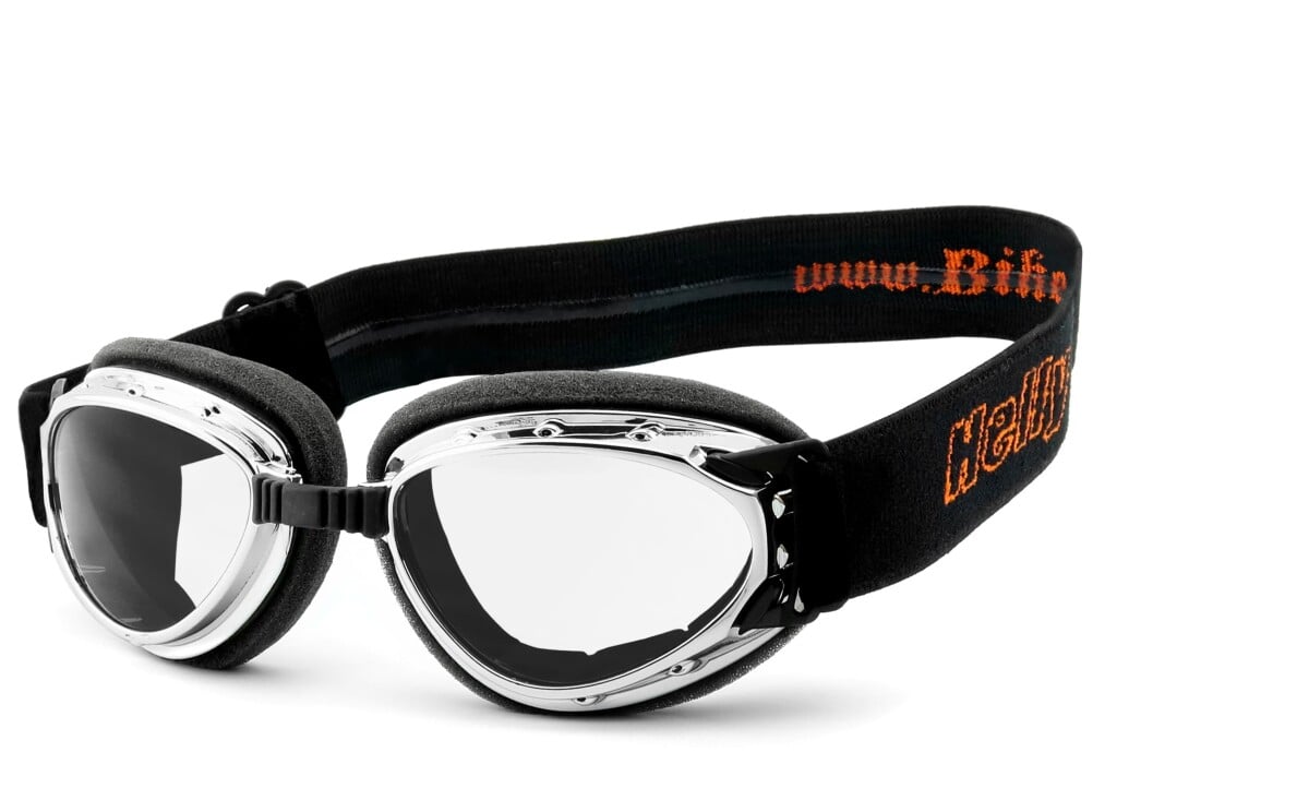HELLY - No.1 Bikereyes | Motorradbrille, Motorrad-Sonnenbrille, Bikerbrille, winddicht, klassisch | SEHSTÄRKE möglich | hurricane 3 - klar