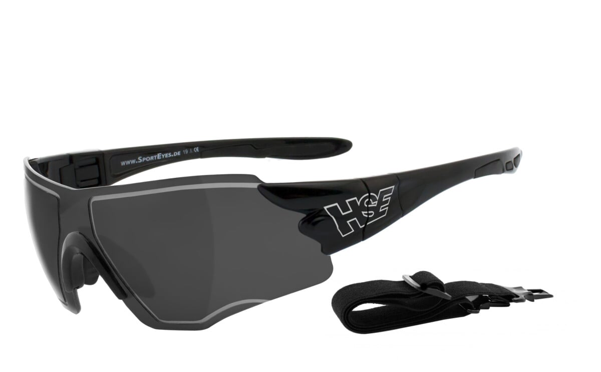 HSE - SportEyes | Sportbrille, Fahrradbrille, Sonnenbrille, Bikerbrille, Radbrille | SEHSTÄRKE möglich | SPEEDWULF - smoke