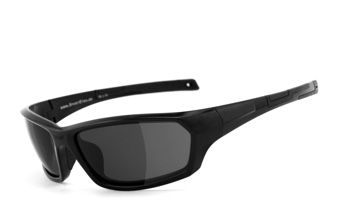 HSE - SportEyes | Sportbrille, Fahrradbrille, Sonnenbrille, Bikerbrille, Radbrille | SEHSTÄRKE möglich | AIR-STREAM - smoke