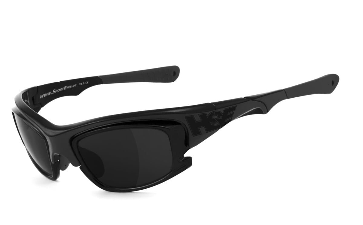HSE - SportEyes | Sportbrille, Fahrradbrille, Sonnenbrille, Bikerbrille, Radbrille | SEHSTÄRKE möglich | 2015 - smoke