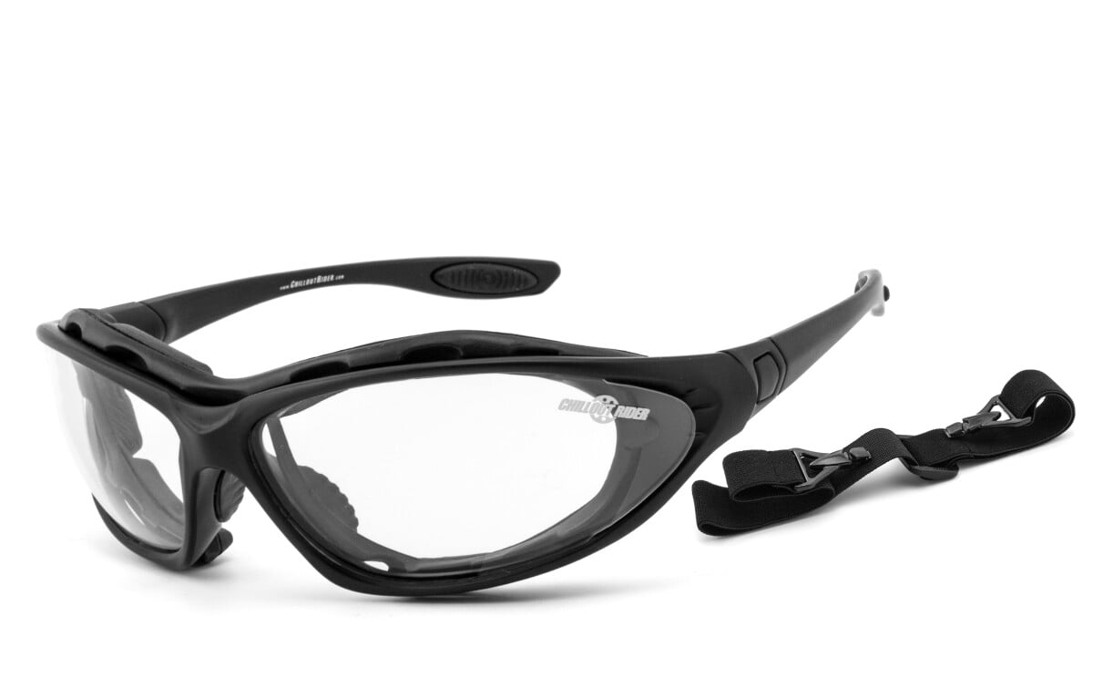 CHILLOUT RIDER | Motorradbrille, Multifunktionsbrille, Motorrad-Sonnenbrille, Bikerbrille, winddicht, gepolstert | CR002-n