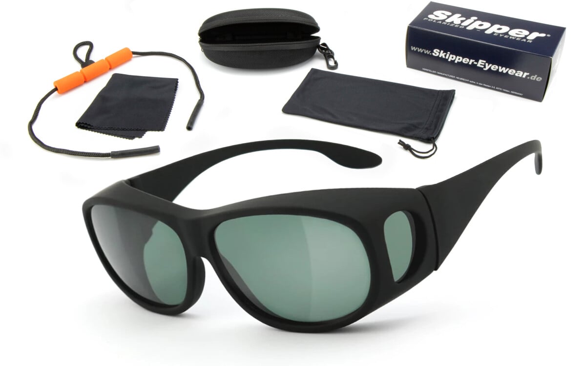 SKIPPER | Überbrille für Brillenträger, Überbrille Sonnenbrille, Überziehbrille, Überzieh Sonnenbrille, polarisiert | Skipper 11.0 (Polbrille)