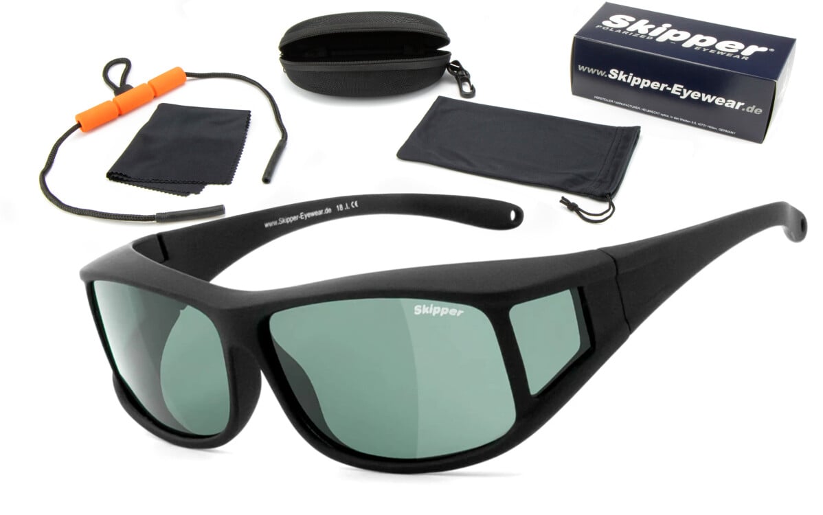 SKIPPER | Überbrille für Brillenträger, Überbrille Sonnenbrille, Überziehbrille, Überzieh Sonnenbrille, polarisiert | Skipper 10.0 (Polbrille)