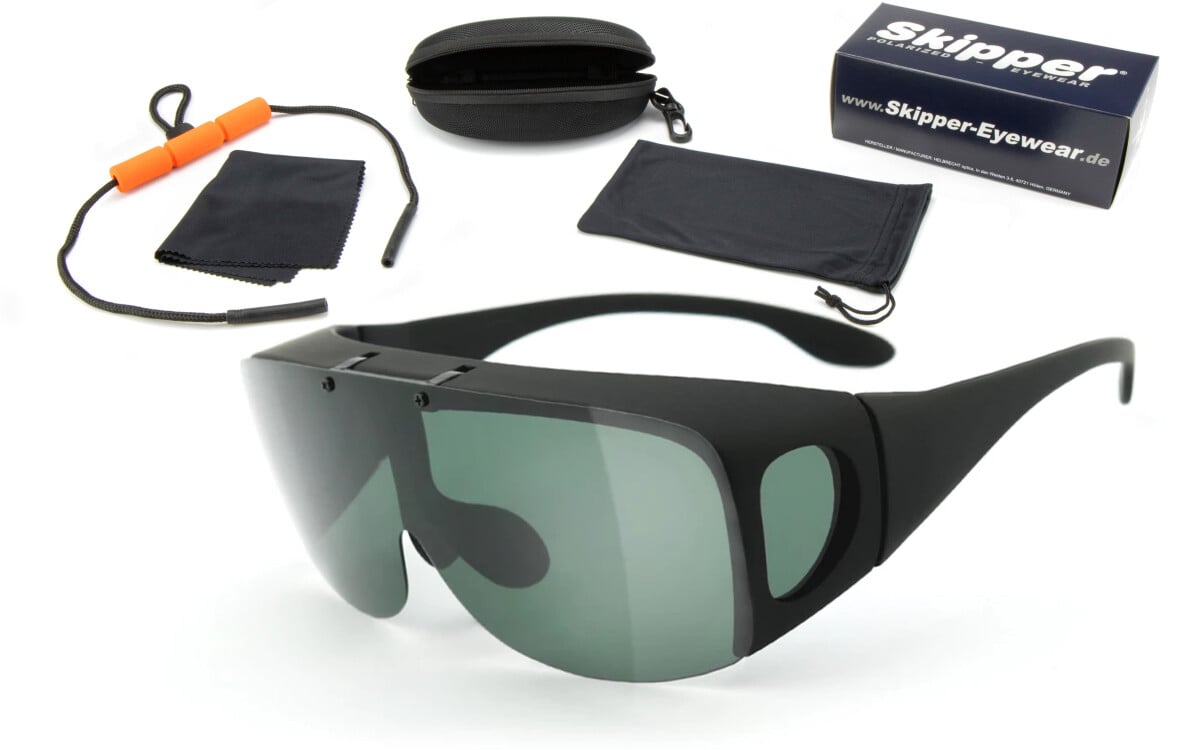 SKIPPER | Überbrille für Brillenträger, Überbrille Sonnenbrille, Überziehbrille, Überzieh Sonnenbrille, polarisiert | Skipper 12.0 (Polbrille)