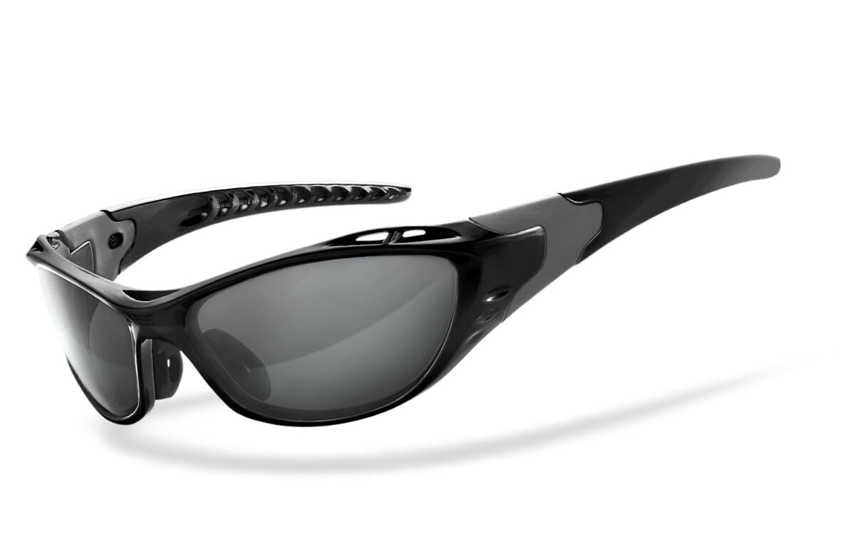HSE - SportEyes | Sportbrille, Fahrradbrille, Sonnenbrille, Bikerbrille, Radbrille | SEHSTÄRKE möglich | X-SIDE 2.0 - smoke