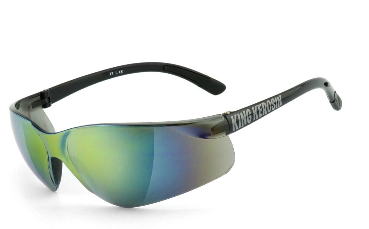 KING KEROSIN | Bikerbrille, Motorrad-Sonnenbrille, Motorradbrille, winddicht | SEHSTÄRKE möglich | KK2240 - laser green