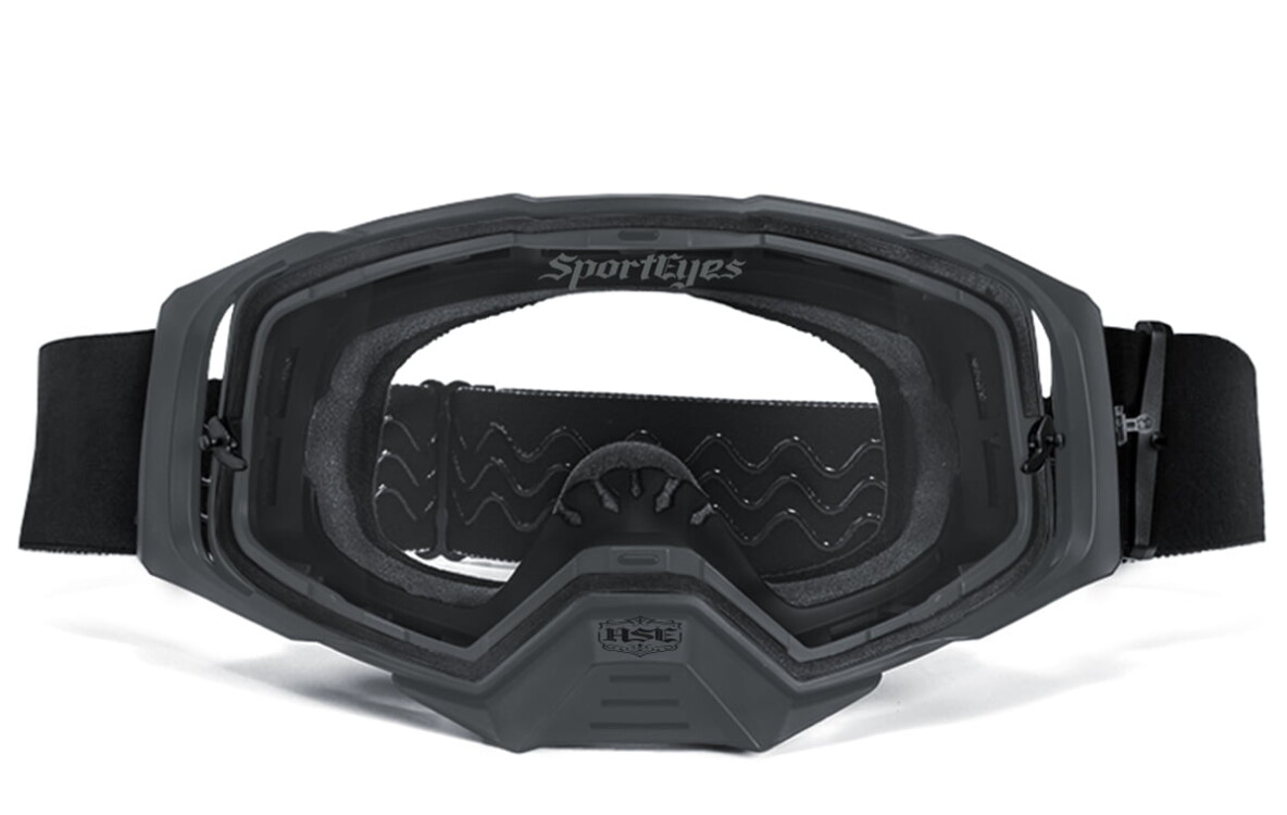 HSE - SportEyes | Motorradbrille, Motocross Brille, Offroadbrille, MX-Brille, winddicht | SEHSTÄRKE möglich | DIRTMASTER