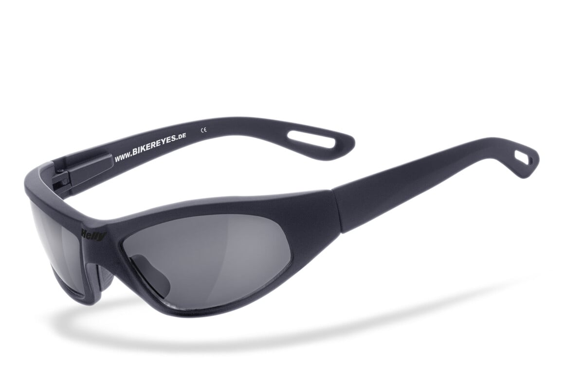 HELLY - No.1 Bikereyes | Bikerbrille, Motorrad-Sonnenbrille, Motorradbrille, winddicht | SEHSTÄRKE möglich | black angel