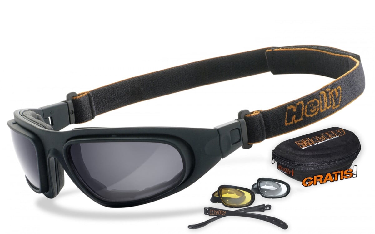 HELLY - No.1 Bikereyes | Motorradbrille, Motorrad-Sonnenbrille, Bikerbrille, winddicht, gepolstert | SEHSTÄRKE möglich | eagle (US-Version)