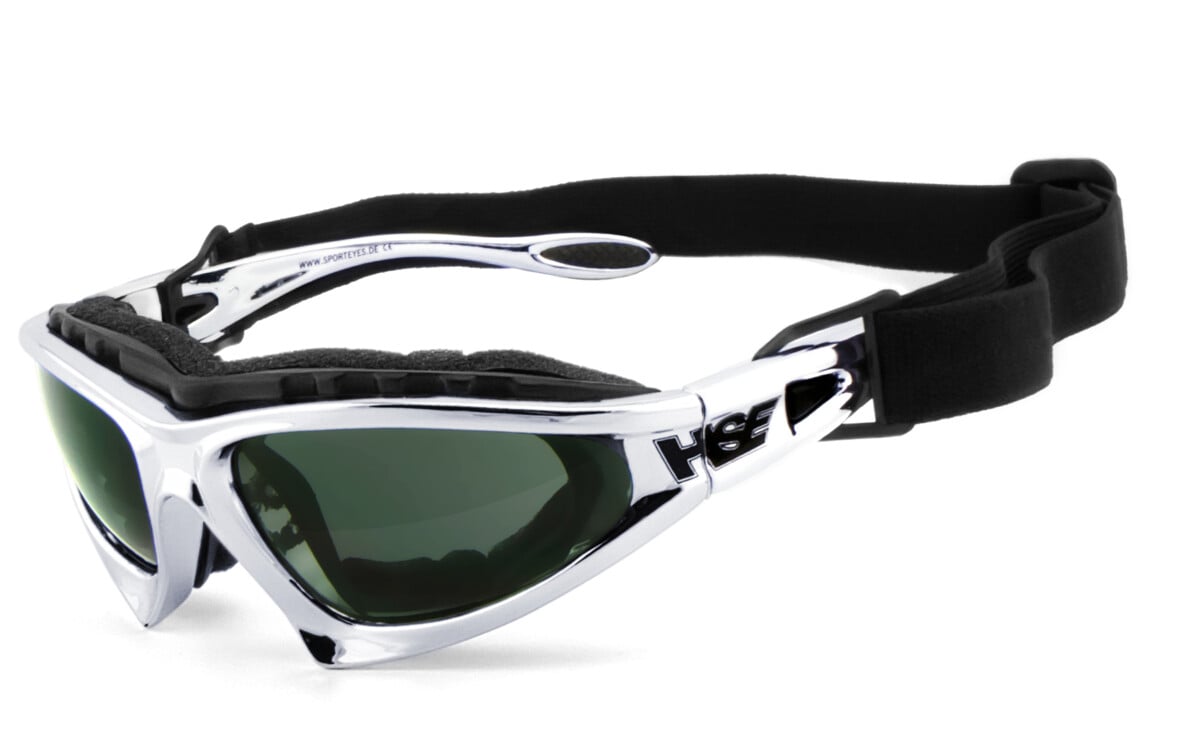 HSE - SportEyes | Motorradbrille, Multifunktionsbrille, Motorrad-Sonnenbrille, Bikerbrille, winddicht, polarisiert | SEHSTÄRKE möglich | FALCON-X (Polbrille)