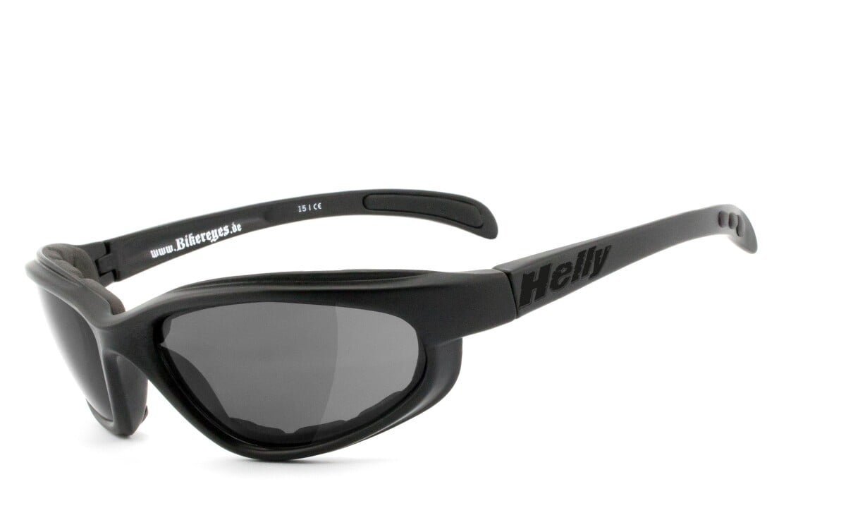 HELLY - No.1 Bikereyes | Bikerbrille, Motorrad-Sonnenbrille, Motorradbrille, winddicht, gepolstert | SEHSTÄRKE möglich | thunder 2
