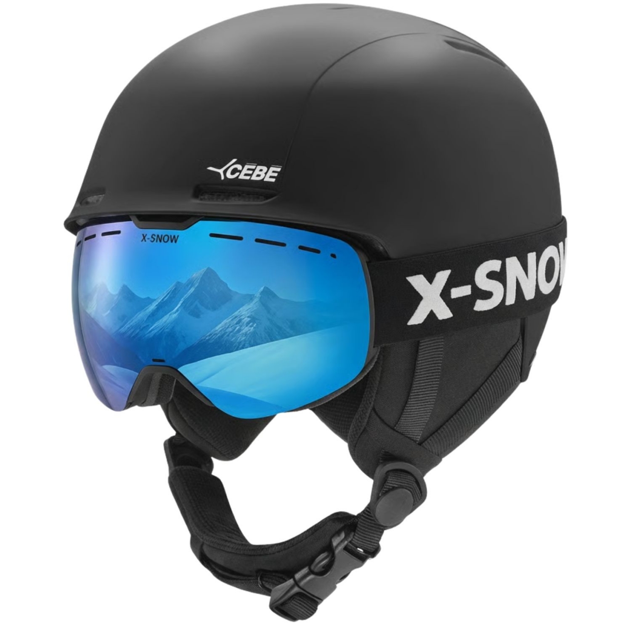 Cebe Skihelm Set mit Skibrille X-Snow Mit Magnetischen Gläsern