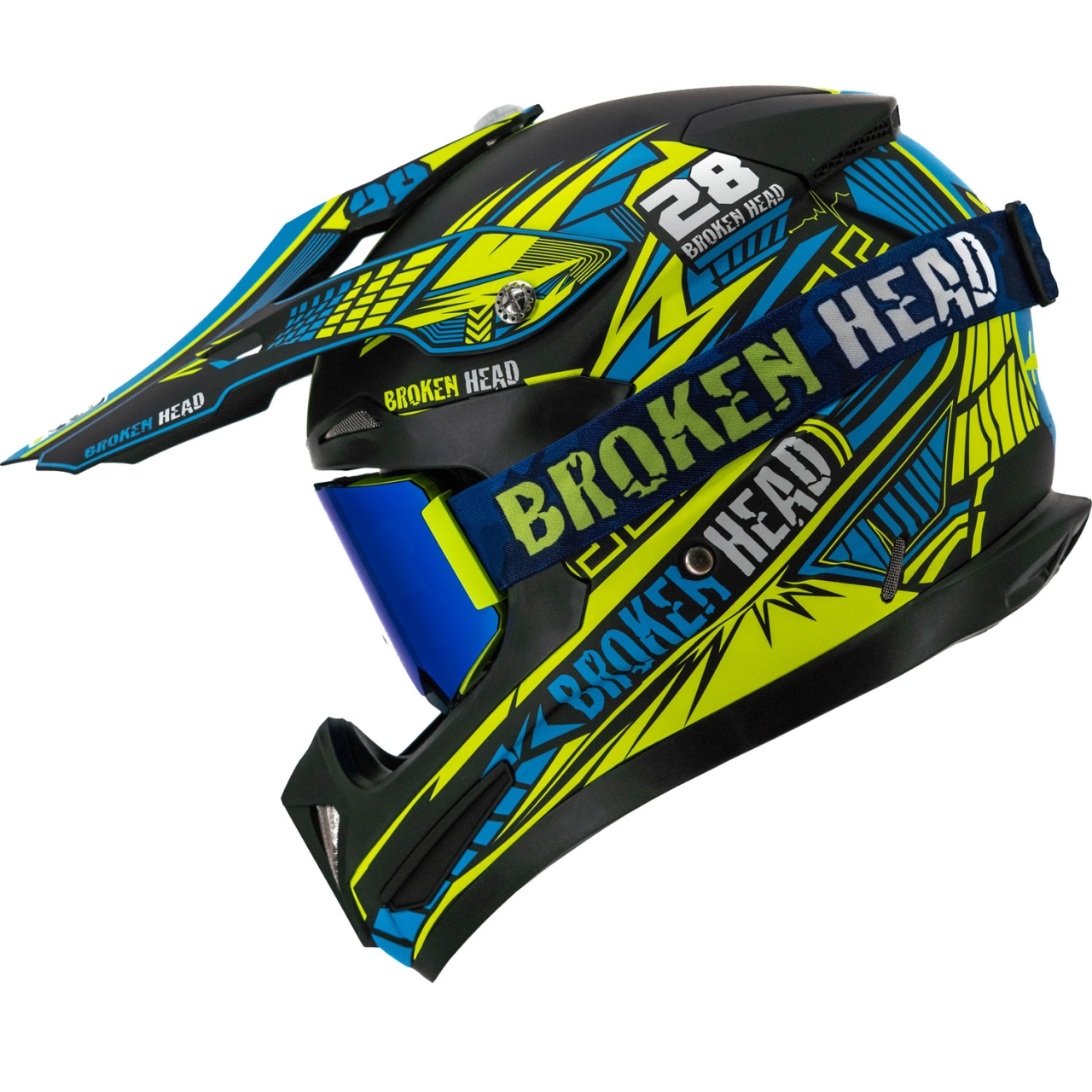 Broken Head Division MX + MX-Brille Magnetic-Regulator Blau Verspiegelt