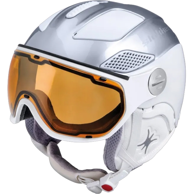 Slokker Skihelm mit Visier Raider Free Lady Silber Photochrom