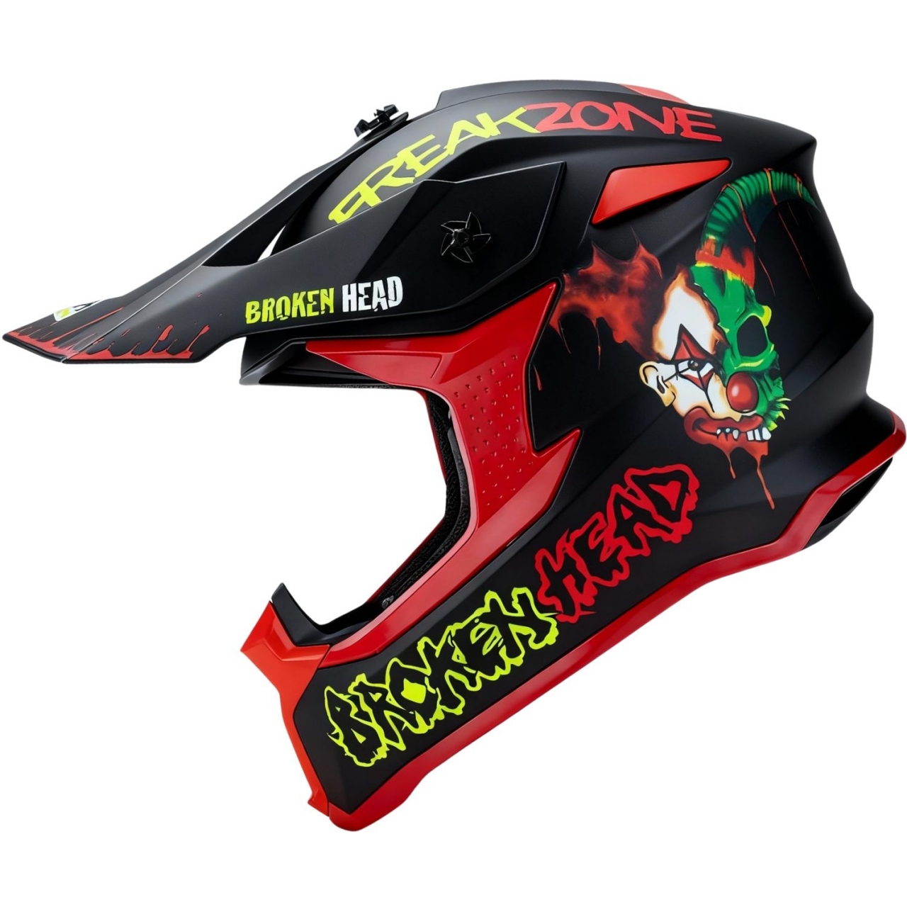 Broken Head Motocross-Helm FreakZone Schwarz-Rot