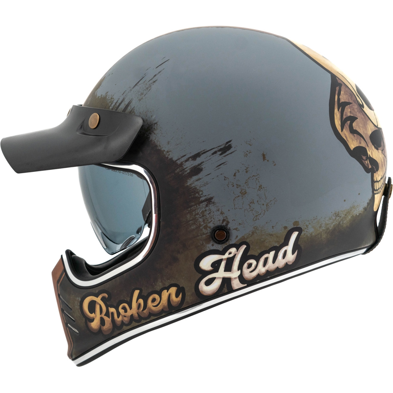 Broken Head Retro Helm Rusty Rebel