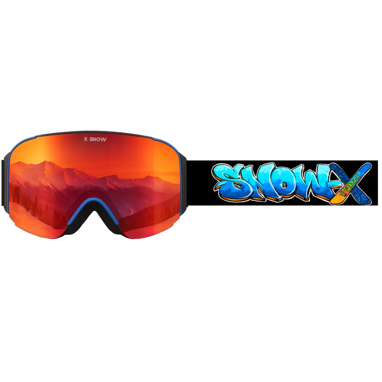 Snow-X Skibrille Graffiti Magnetic Verspiegelt
