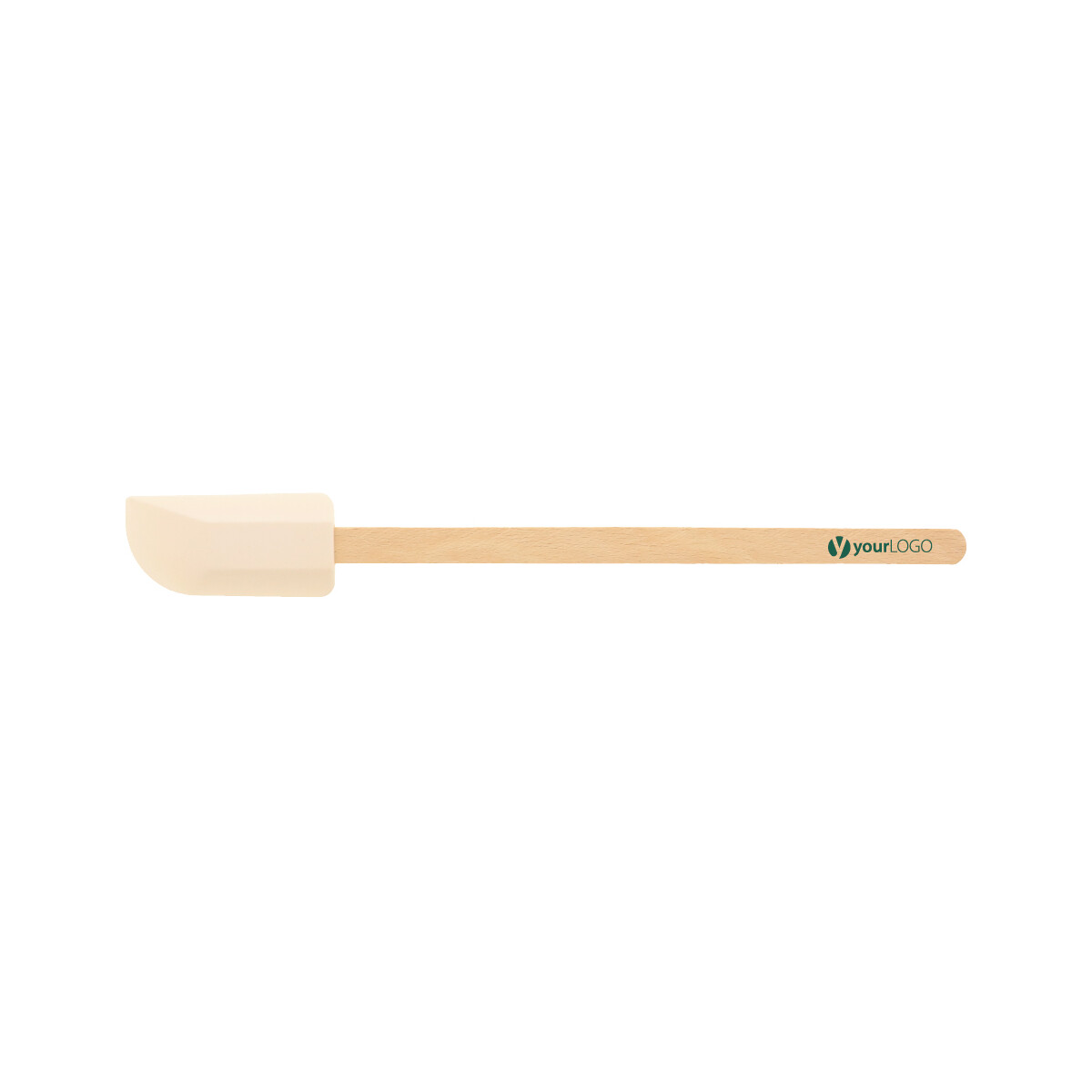 Werbeartikel Teigschaber 28 cm mit Tampondruck einfarbig bis 65 x 7 mm Werbegeschenk zum Backen & Kochen