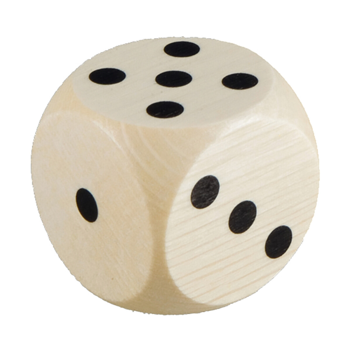 Holzwürfel mit Augenzahlen zum Spielen aus Hainbuche 3x3x3 cm
