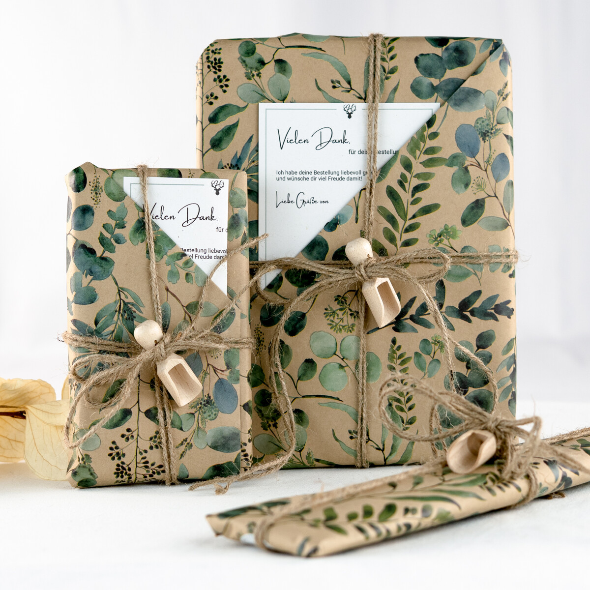 Geschenkpapier, Blätter