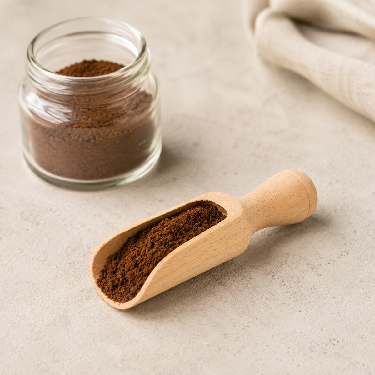 Dosierlöffel aus Buchenholz 7,5 cm für Kaffee & Gewürze