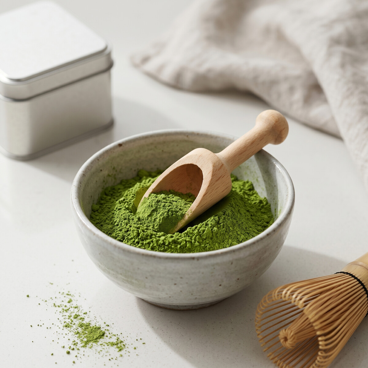 Dosierlöffel aus Buchenholz 5,5 cm zum Abmessen von Matcha-Tee & Gewürzen