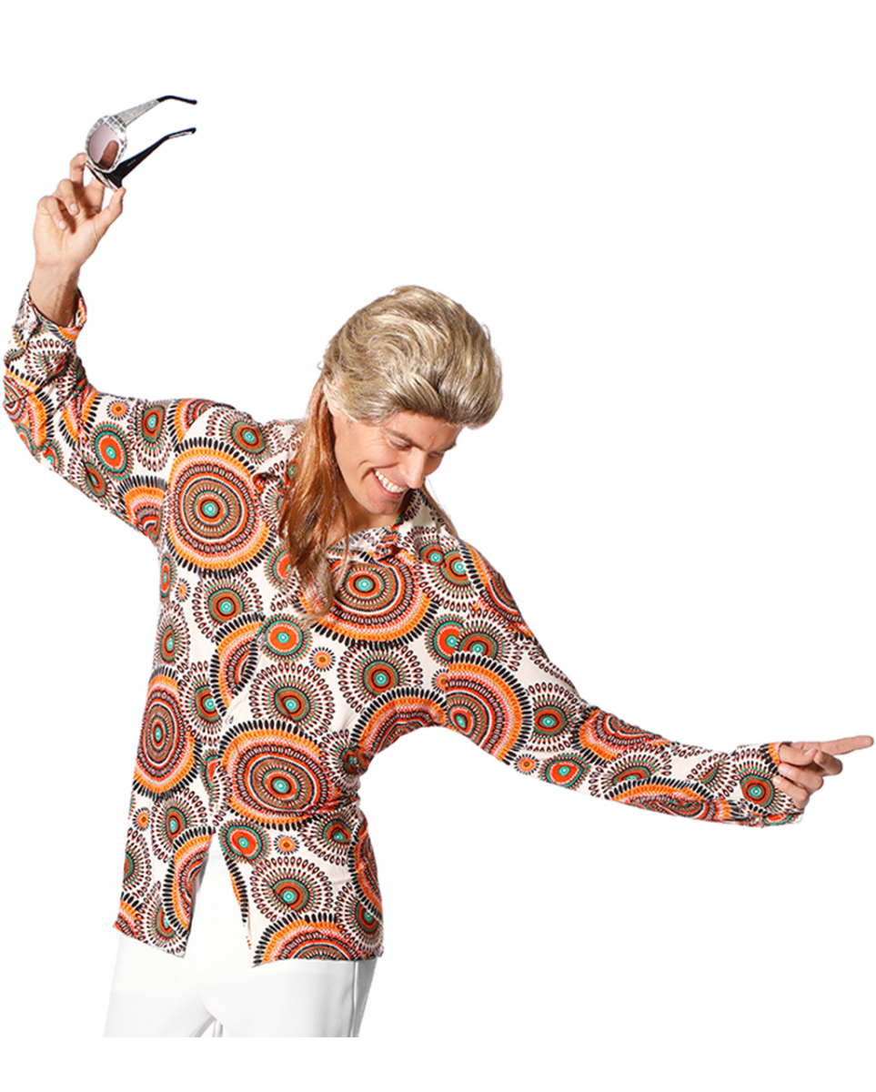 70er Jahre Herren Kostüm-Hemd 48