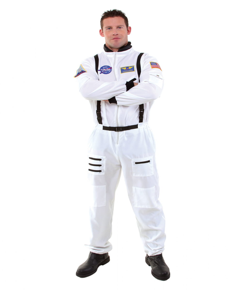 Astronauten Overall Kostüm Plus Size weiß XL 50/52