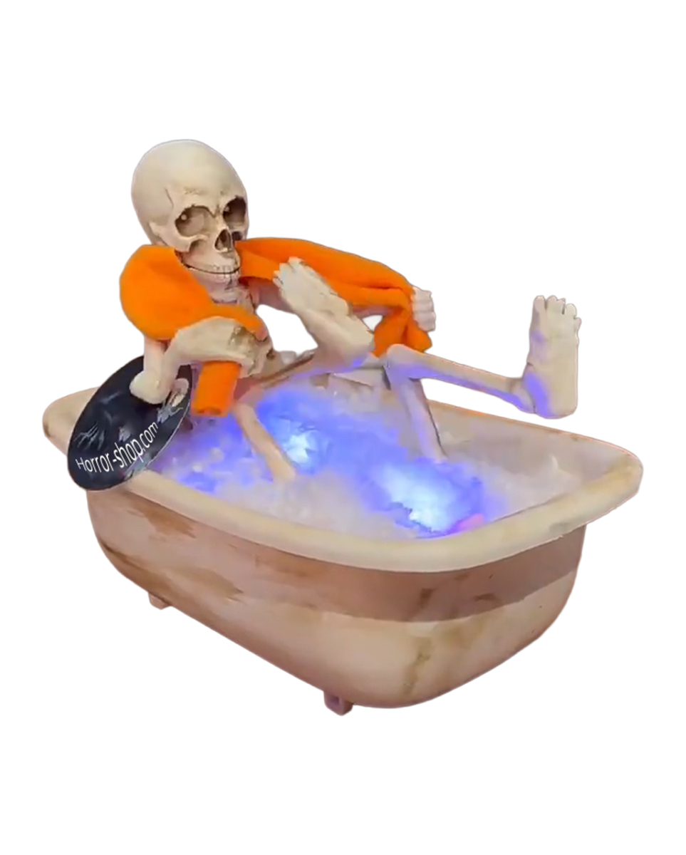 Badendes Skelett mit Licht, Sound & Motion 26cm