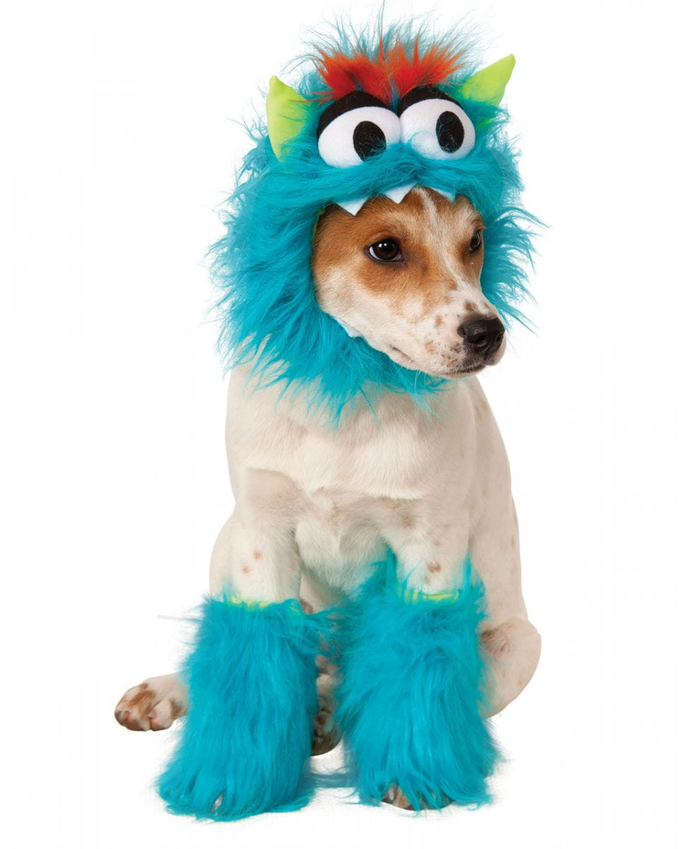 Plüsch Monster Hundekostüm blau M