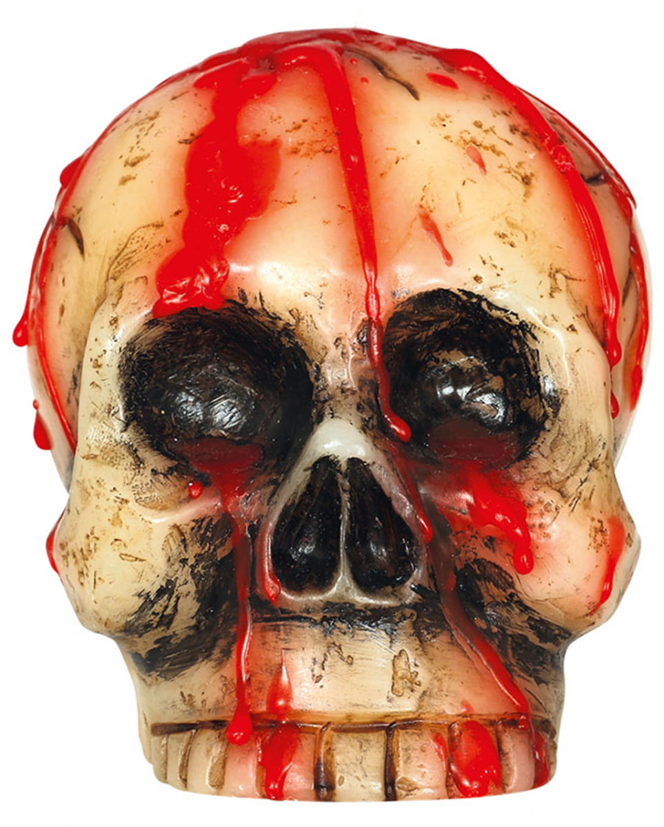 Blutige Totenkopf Kerze 10cm