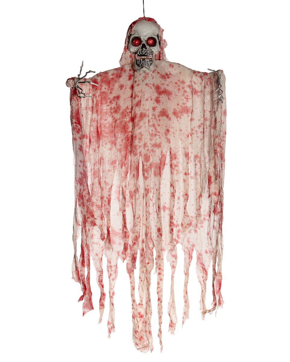 Blutiger Skelett Dämon mit Sound, Light & Bewegung 170cm