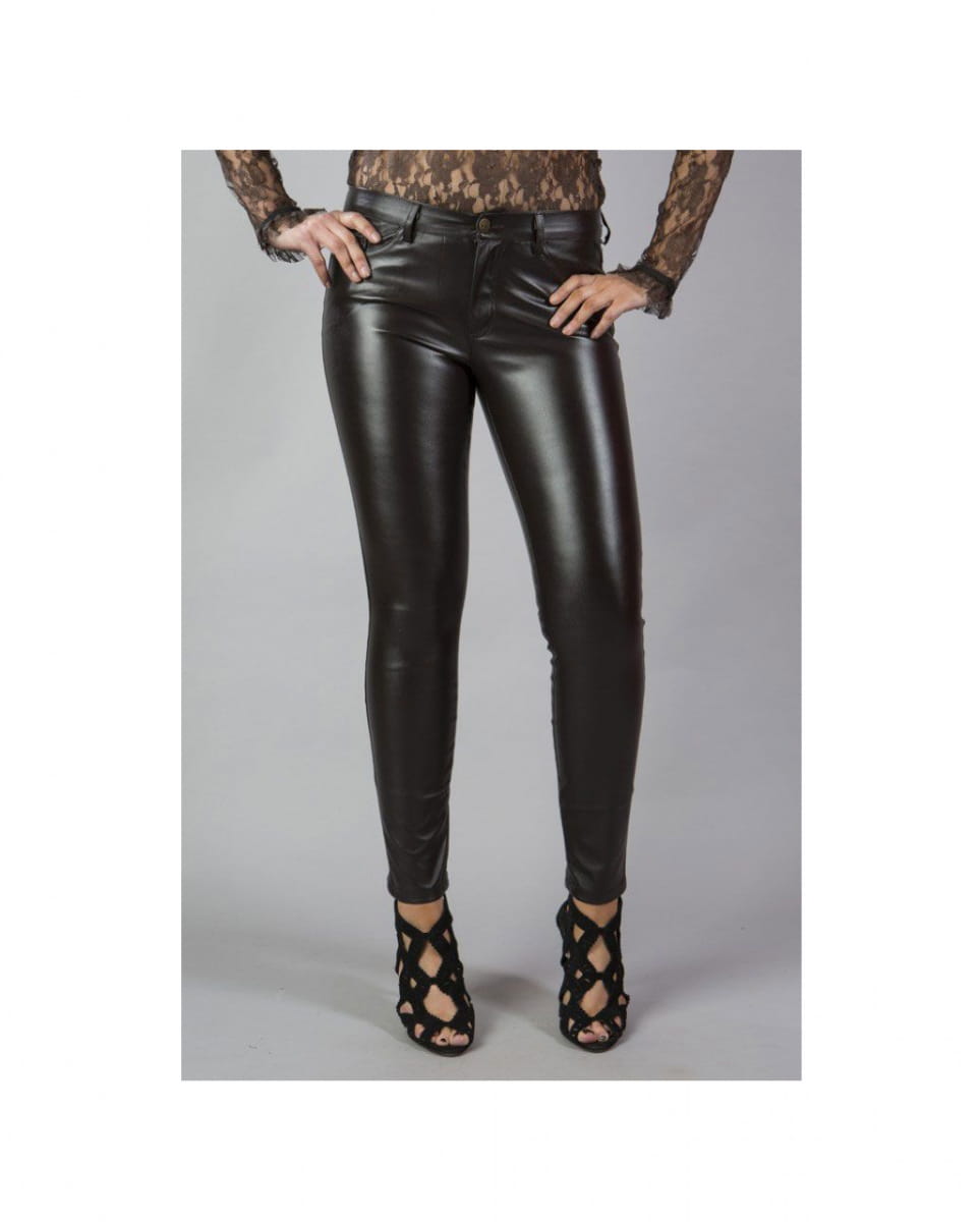Burleska Demonia Hose Kunstleder braun M