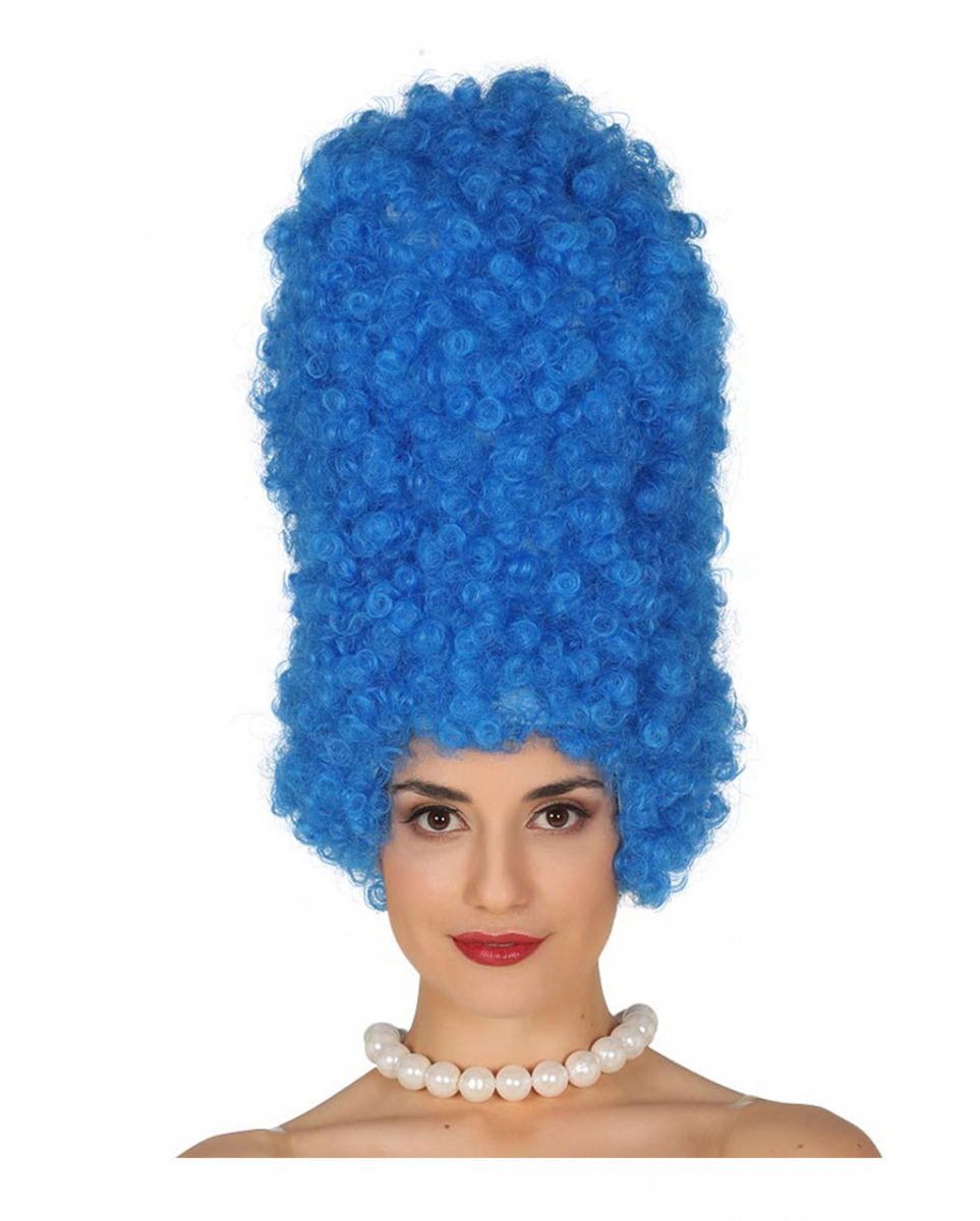 Comic Perücke Marge blau