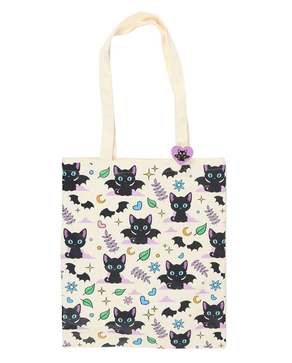 „Cute & Creepy“ Mystic Tragetasche mit Katzenmotiv