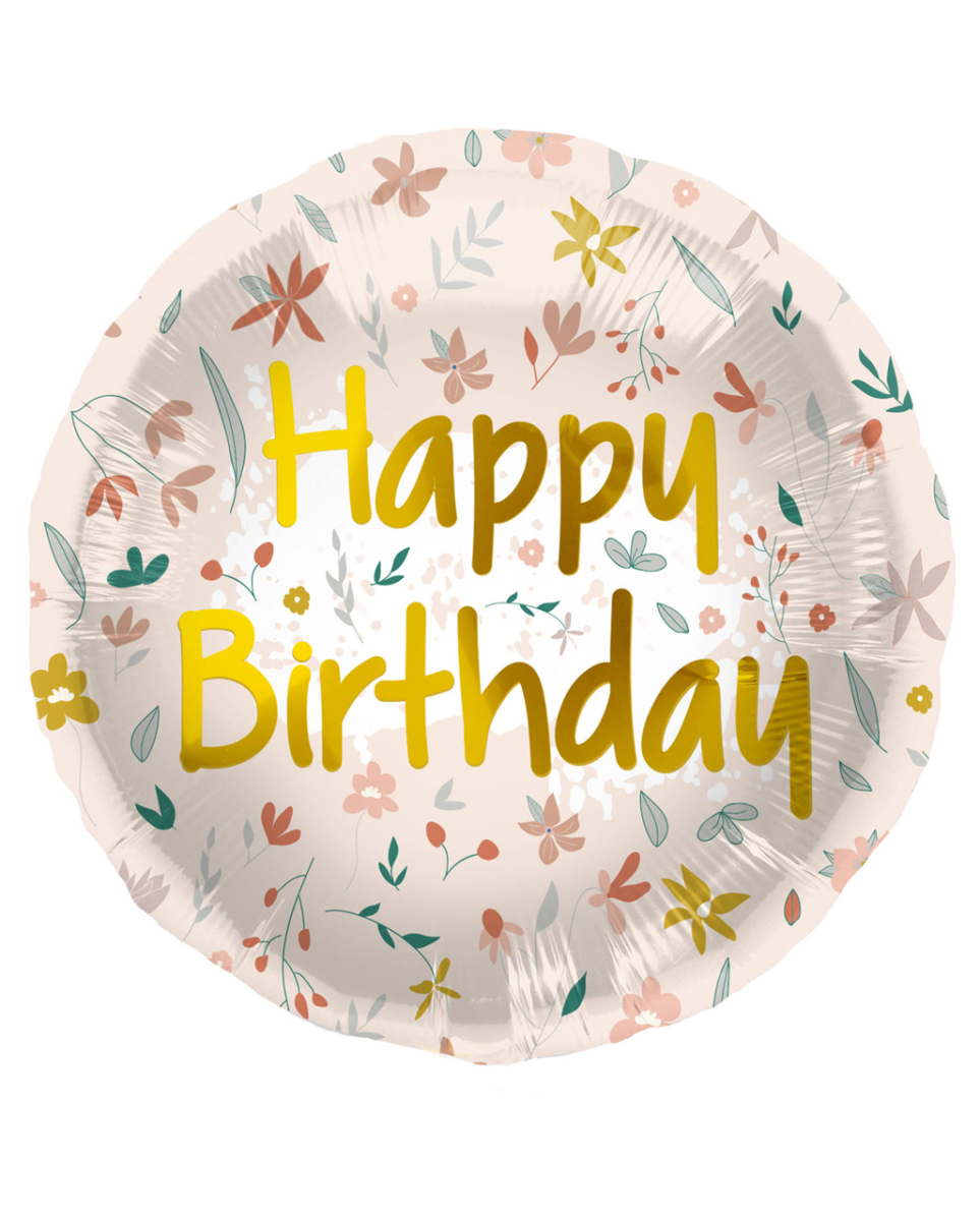 Cute Flowers Birthday - Folienballon 45cm