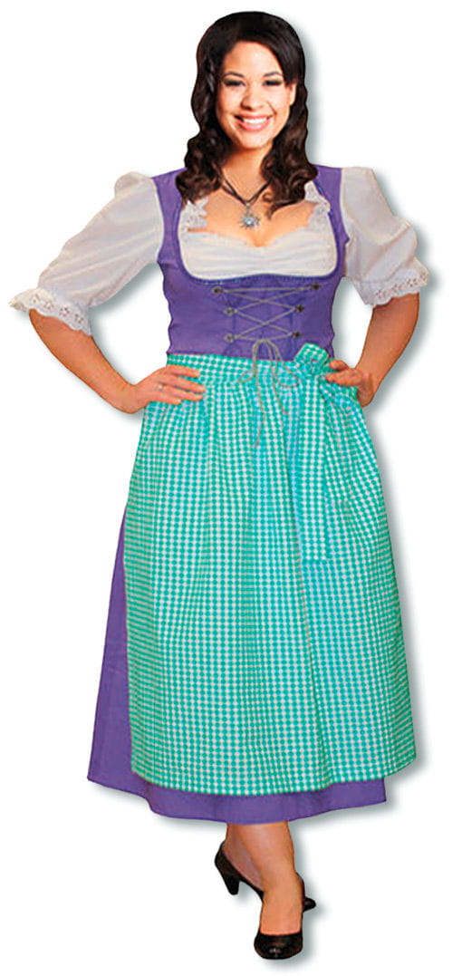 Dirndl Kostüm lila Plus Size 44