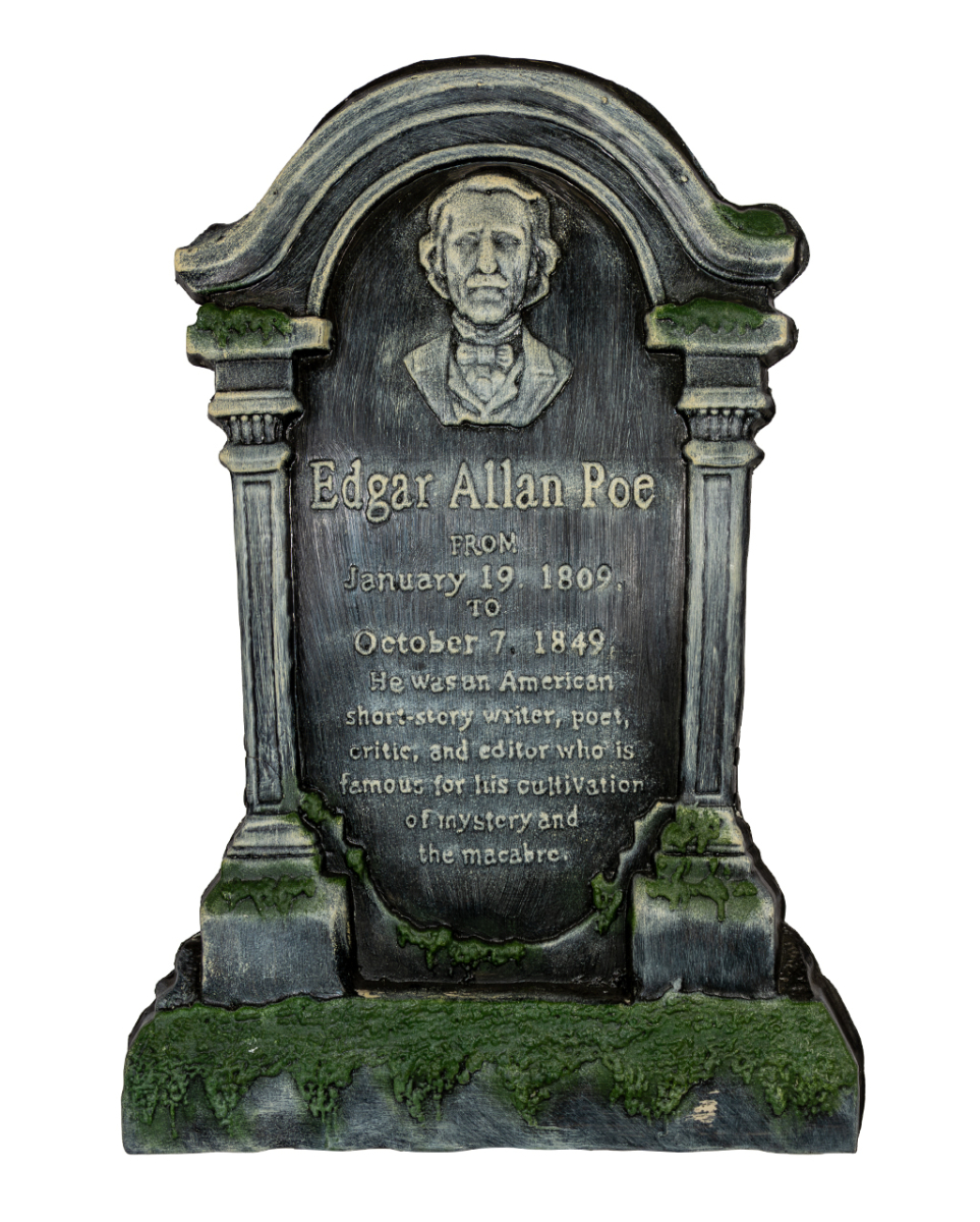 Edgar A. Poe Halloween Grabstein 53cm