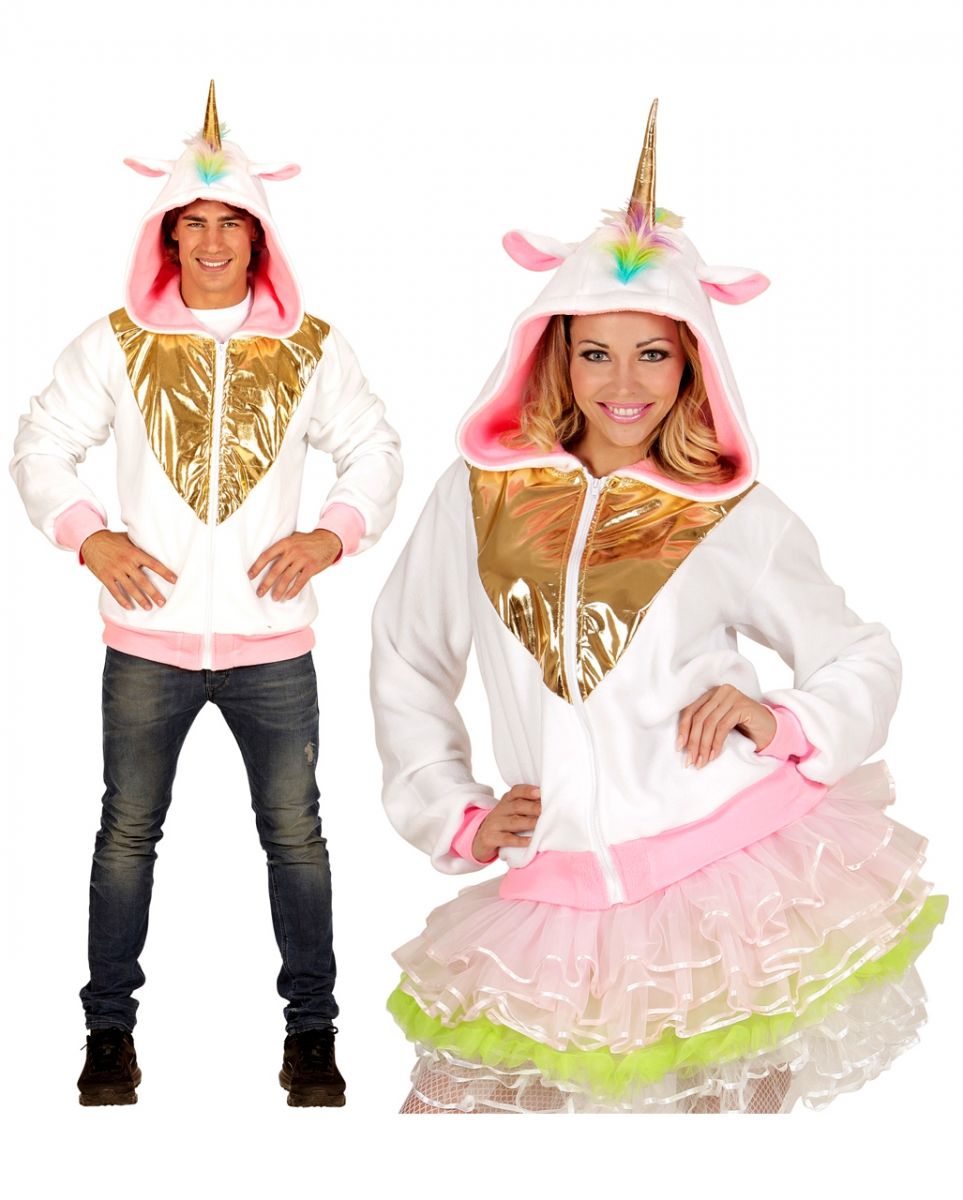 Einhorn Jacke mit Kapuze S/M