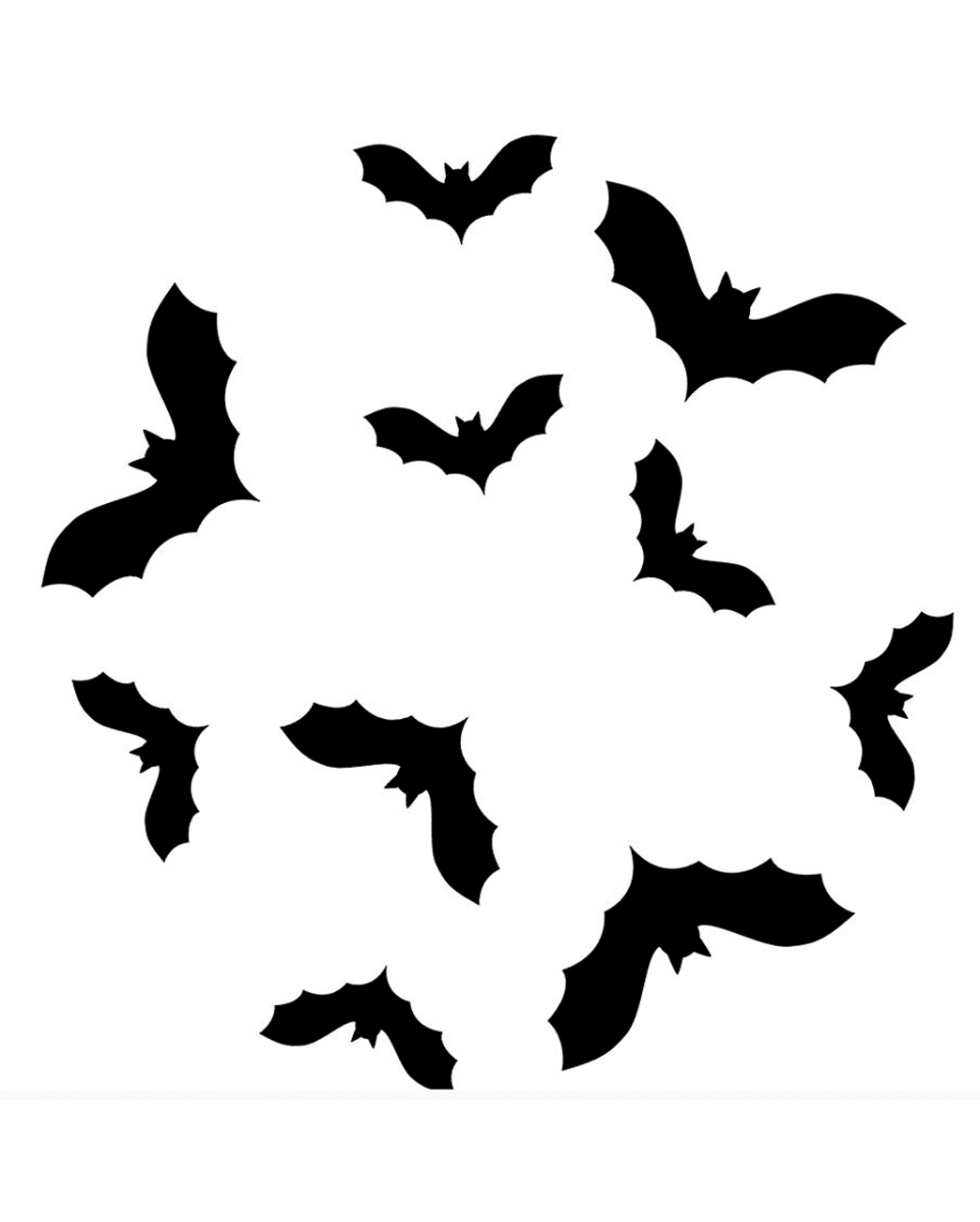 Fledermaus Dekoschablone für Lebensmittel 25cm