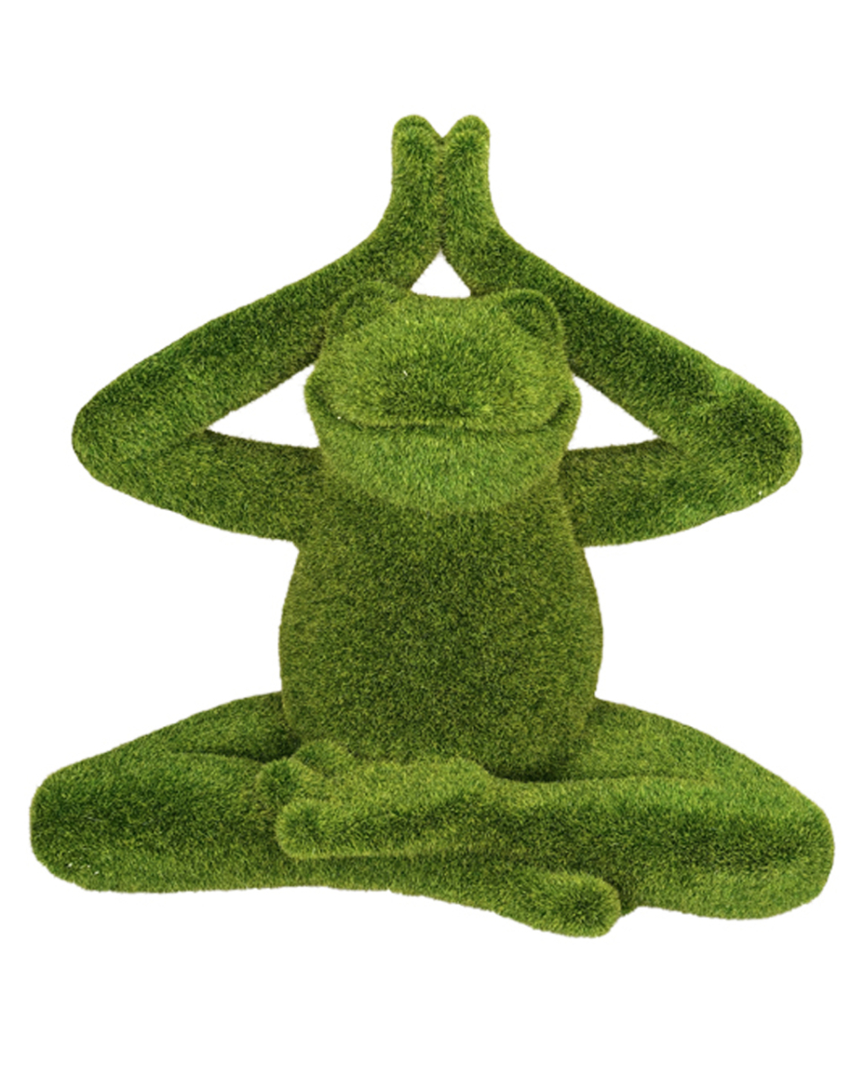 Garden Yoga Frog beflockt 23cm