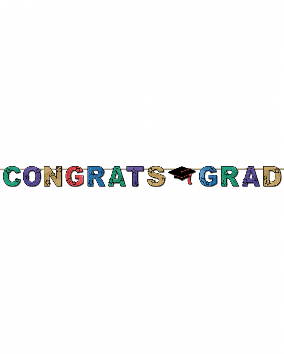 Glitzender Congrats Grad Banner
