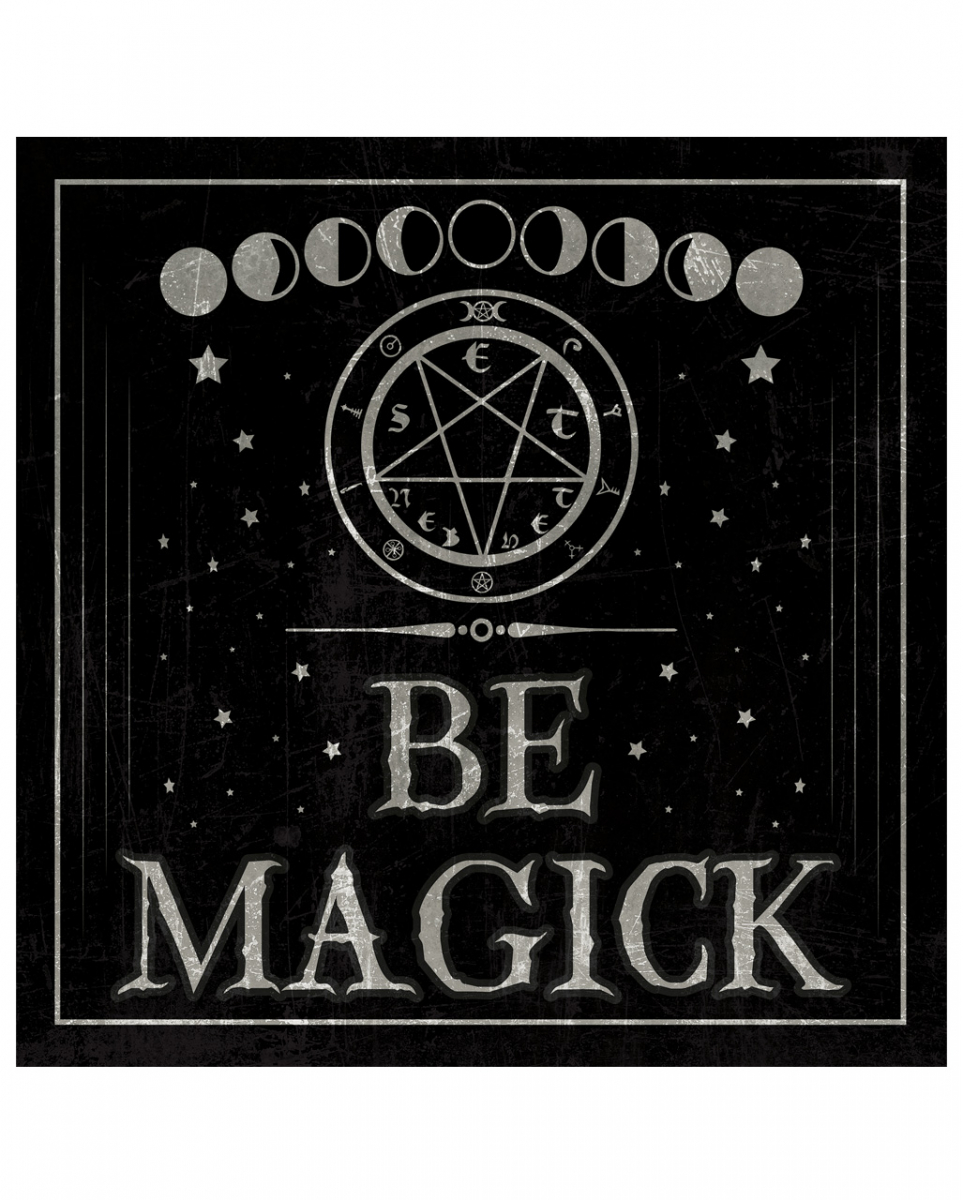 Gothic Metallschild 'Be Magick' 20cm