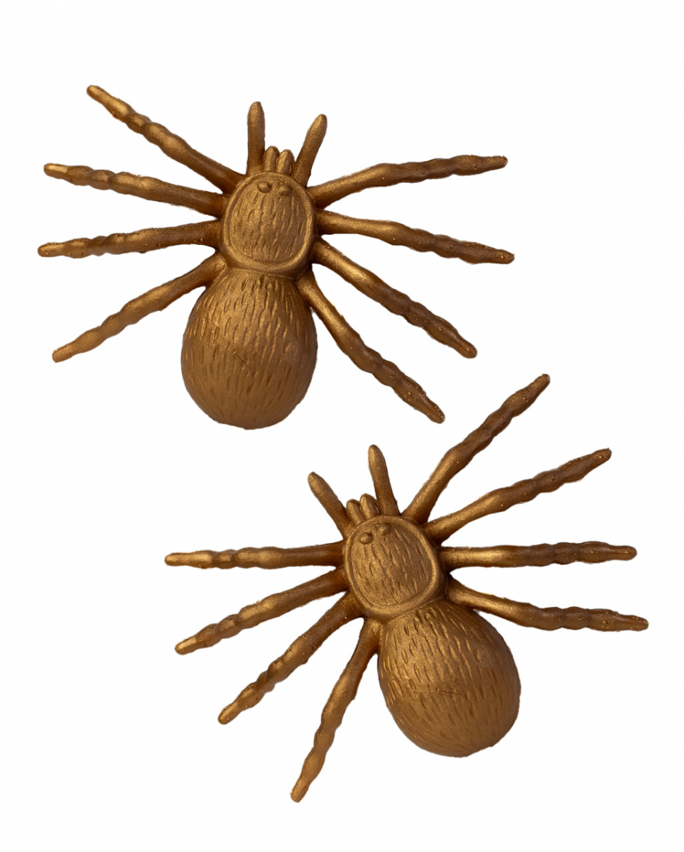 Halloween Deko Spinnen Gold 2 St.