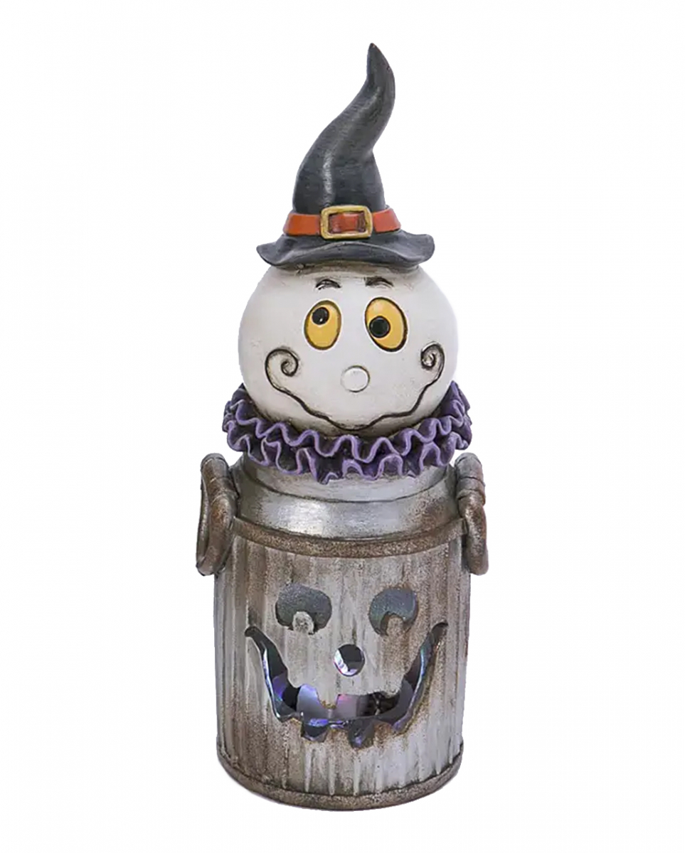 Halloween Geist in leuchtender Milchkanne 18cm
